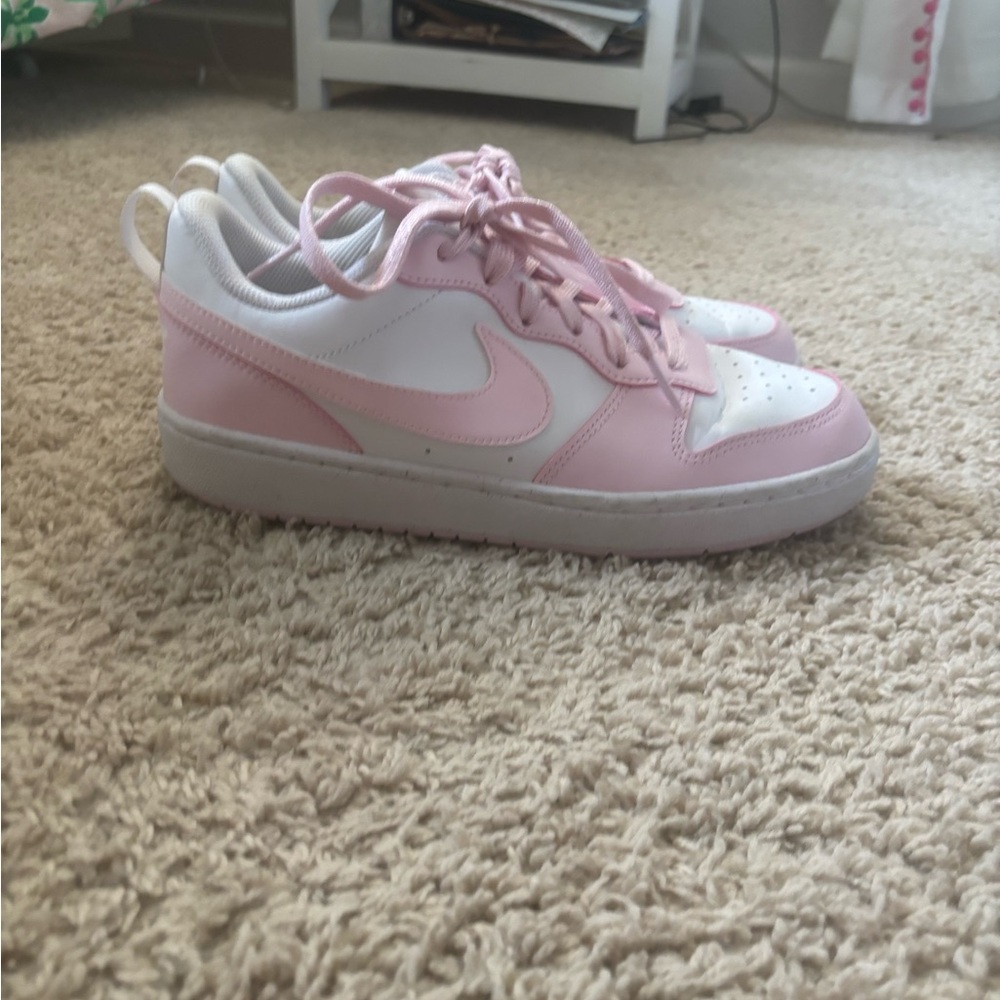 Nike Pastel Pink and White Sneakers